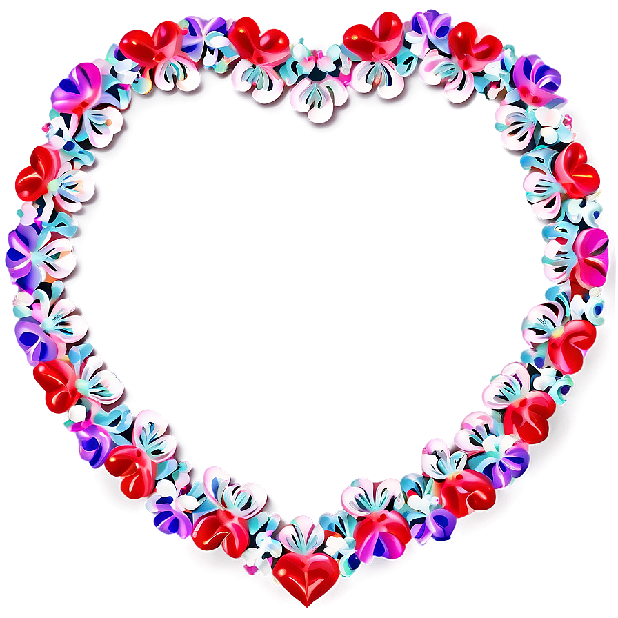 Heart Border For Valentines Day Png Fke61 PNG image