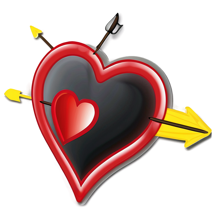 Heart Clipart With Arrows Png Dqq53 PNG image