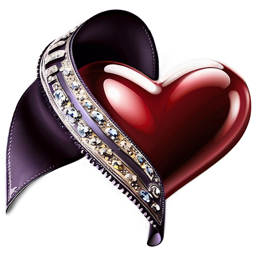 Heart Clipart With Ribbon Png 05252024 PNG image