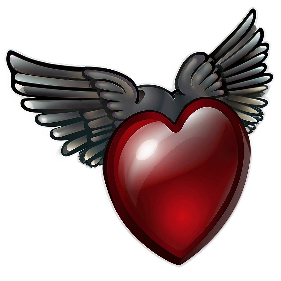 Heart Clipart With Wings Png 25 PNG image