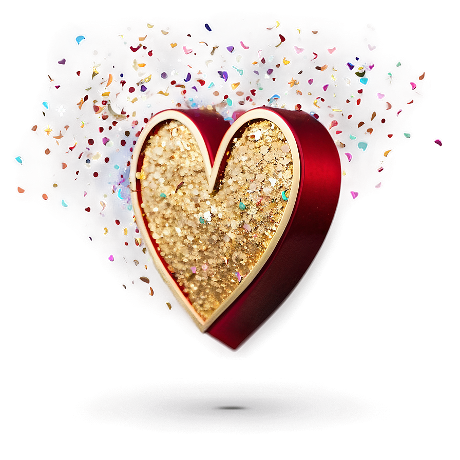 Heart Confetti Celebration Png B PNG image