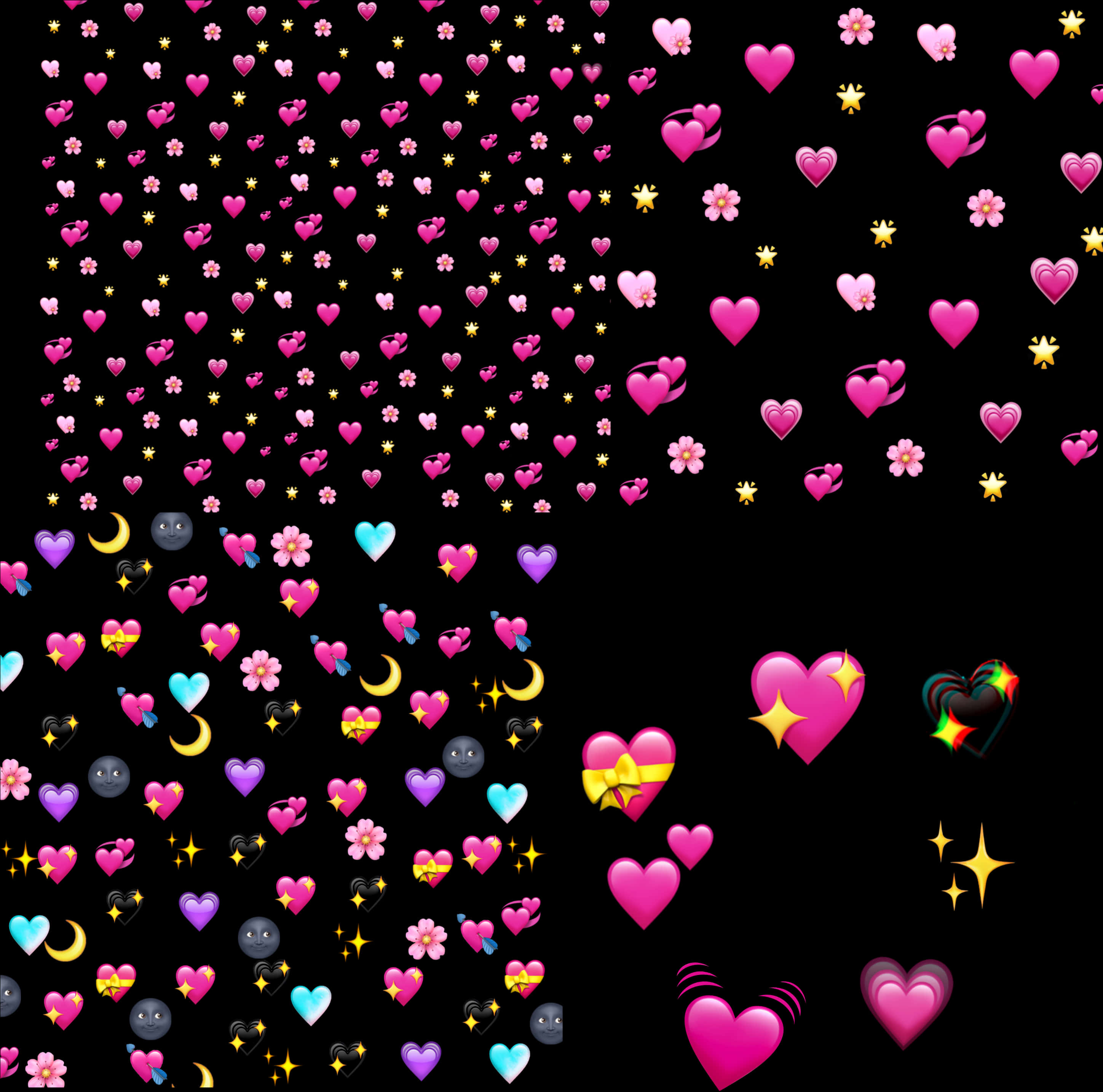 Heart Emoji Pattern Background PNG image