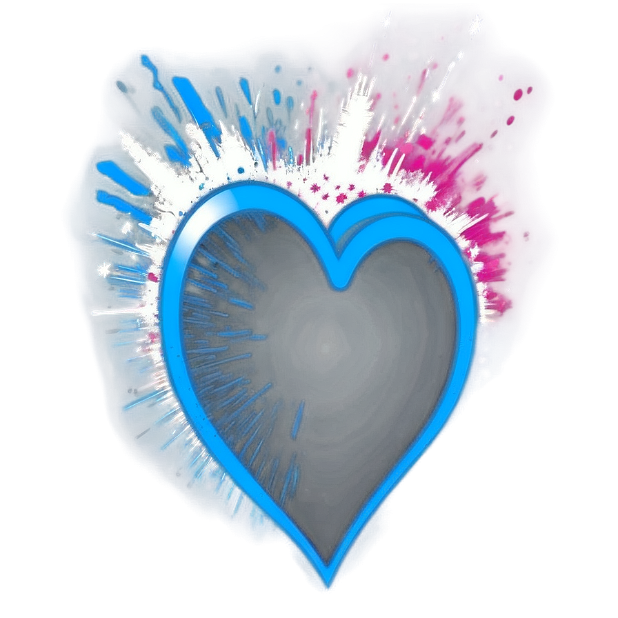 Heart Explosion Overlay Png 06282024 PNG image