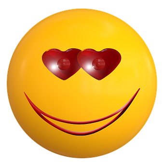 Heart Eyes Smiley Emoji PNG image