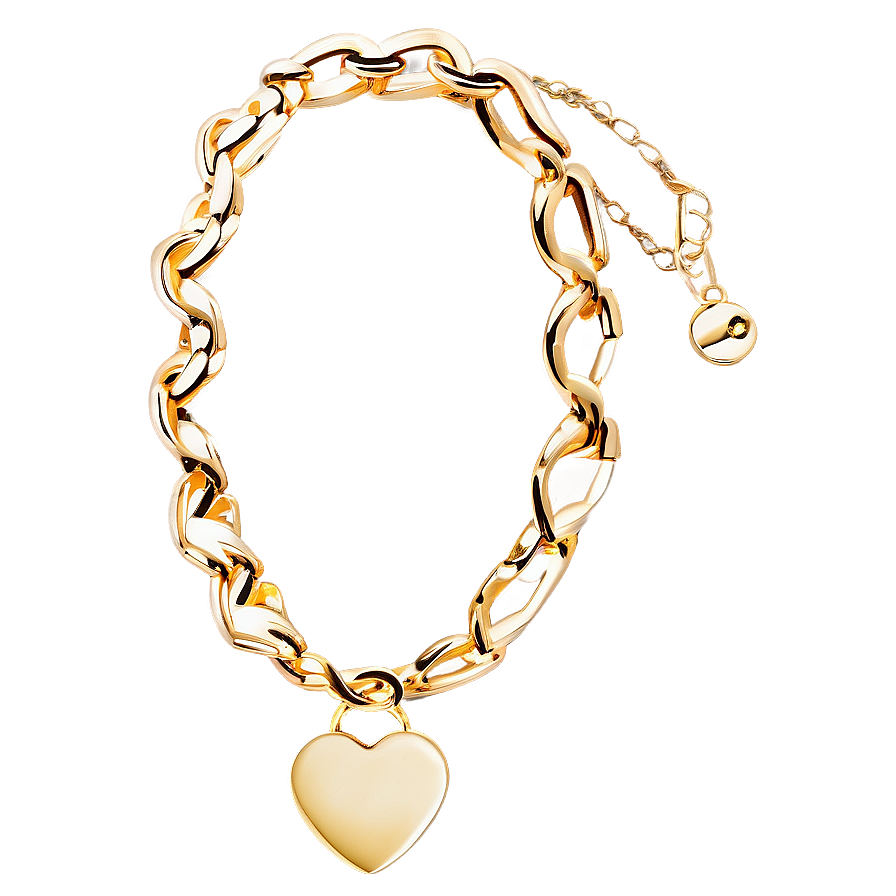 Heart Gold Bracelet Romance Png 30 PNG image