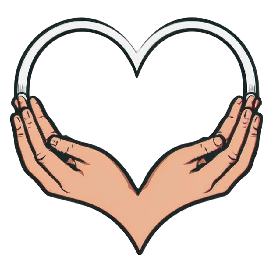 Heart Hands Drawing Png 06292024 PNG image