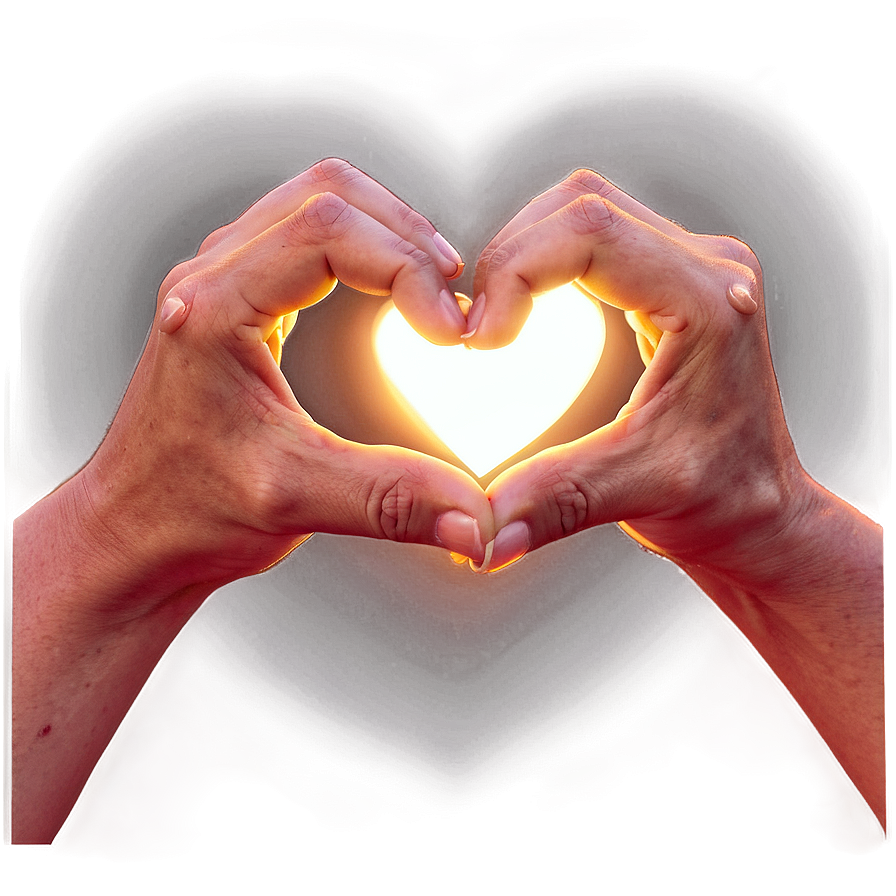 Heart Hands Sunset Png Nsr PNG image