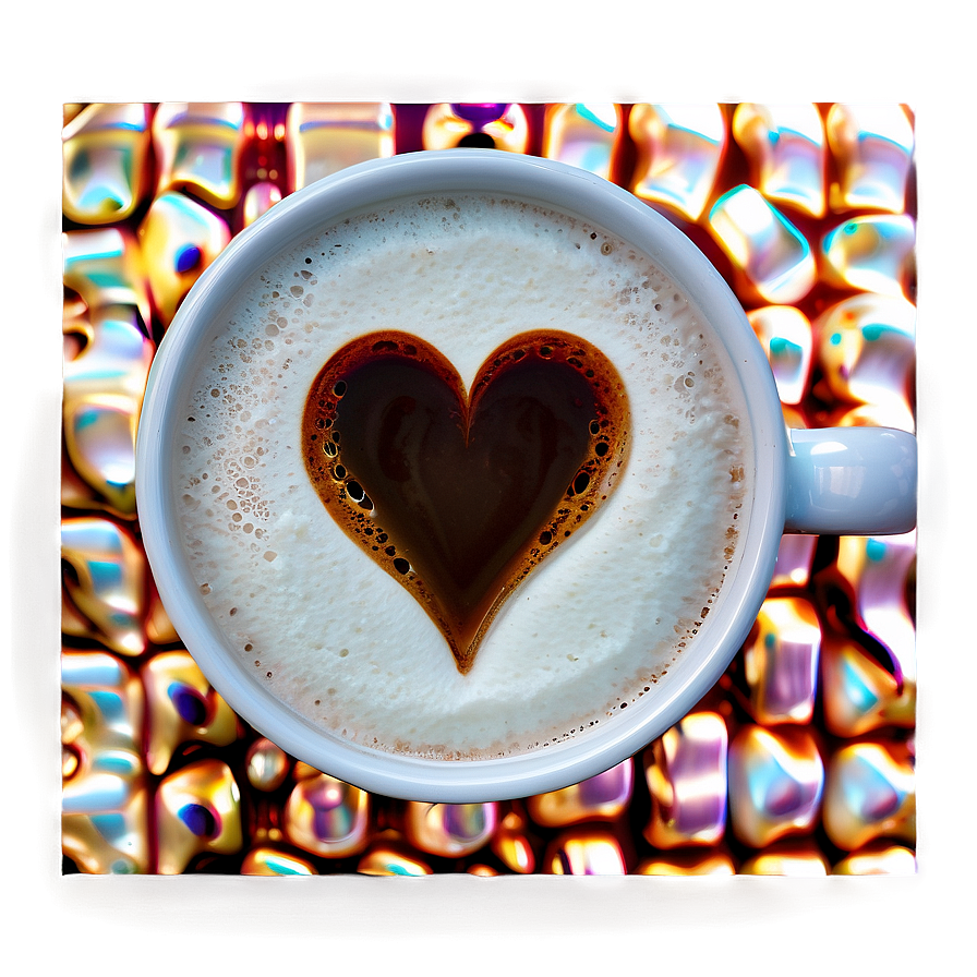 Heart In Coffee Foam Png 87 PNG image