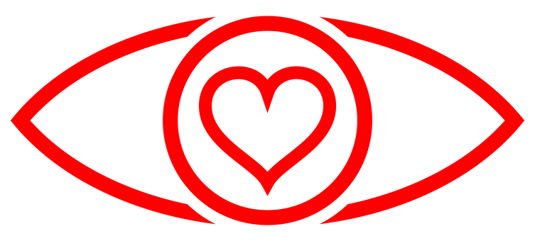 Heart In Eye Graphic PNG image