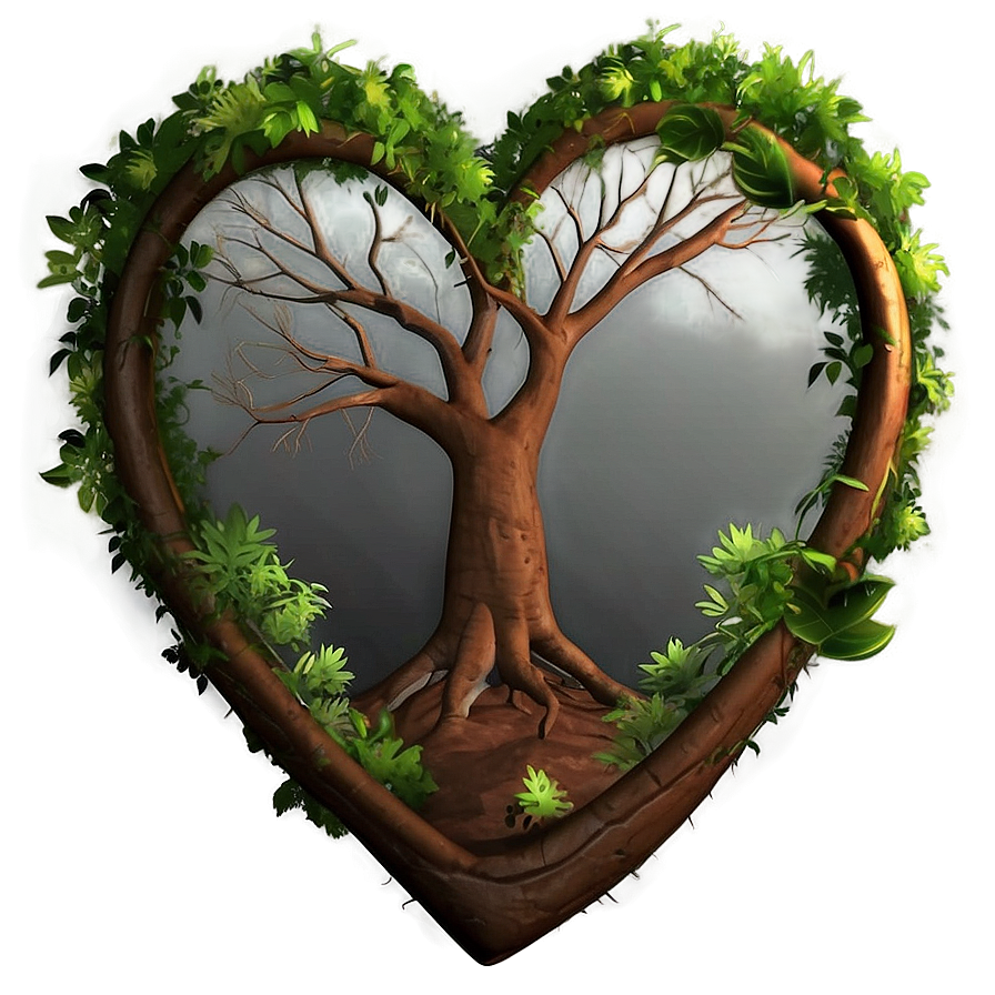 Heart In Nature Scene Png A PNG image