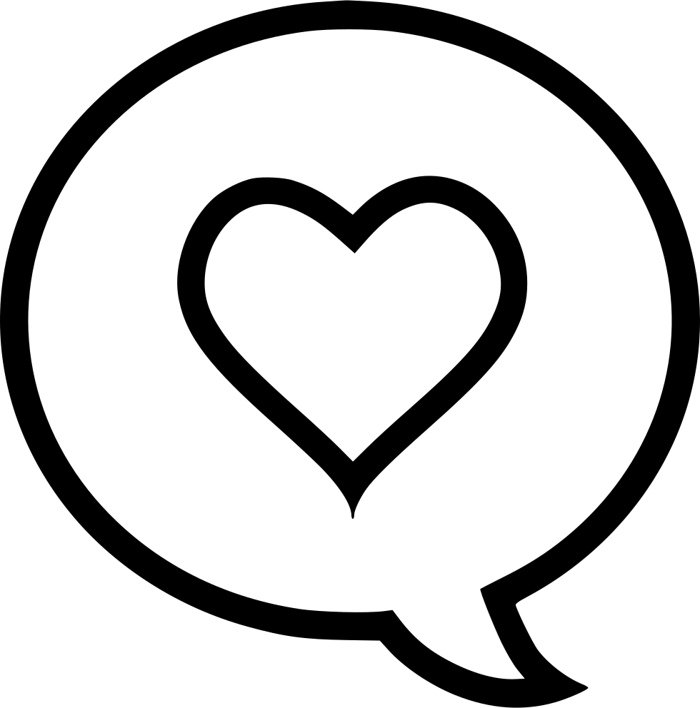 Heart In Speech Bubble_ Icon PNG image