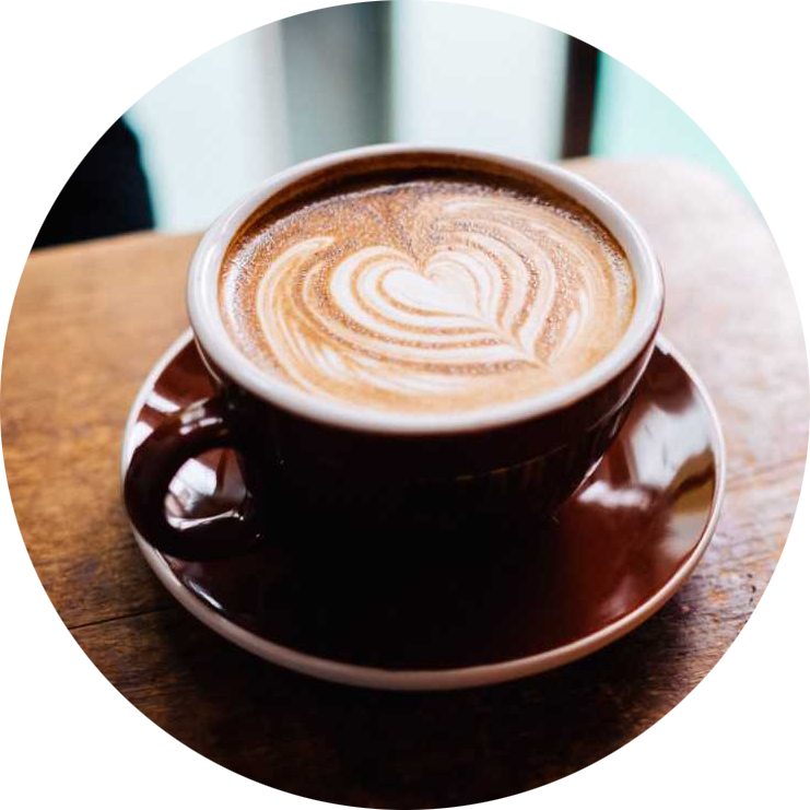 Heart Latte Art Coffee Cup PNG image