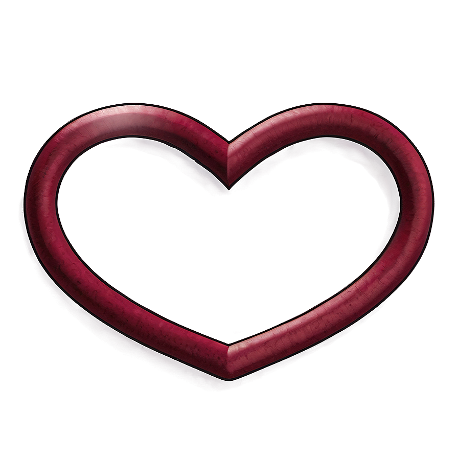 Heart Line Frame Png 06262024 PNG image