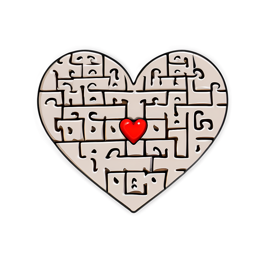 Heart Maze Puzzle Png 8 PNG image