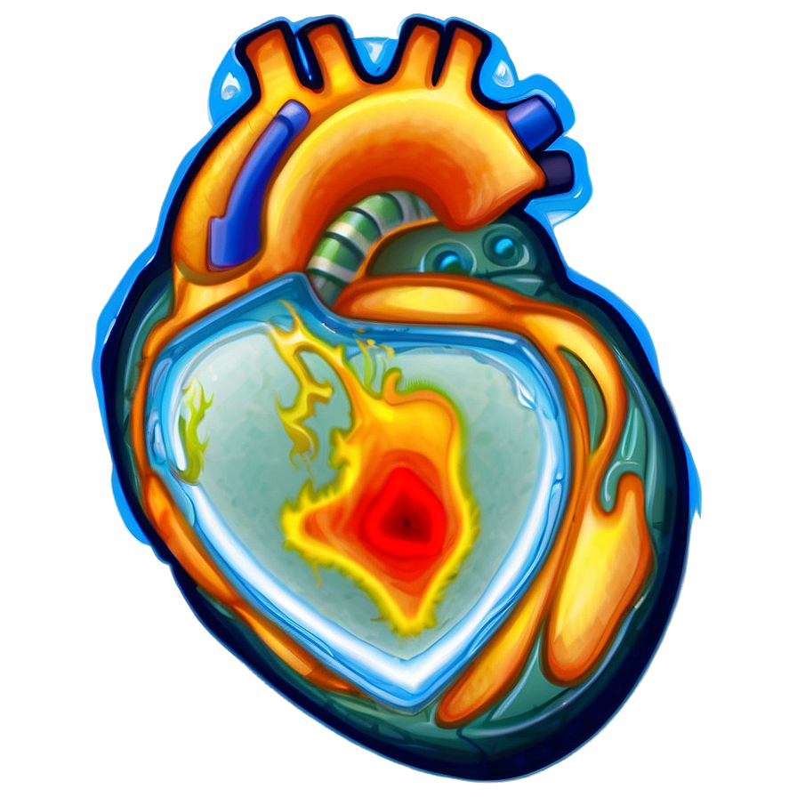 Heart On Fire Graphic Png A PNG image