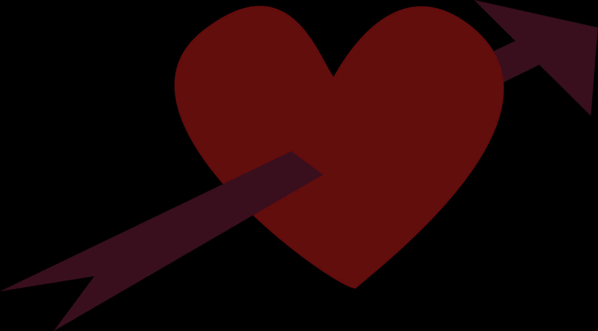 Heart Piercedby Arrow PNG image