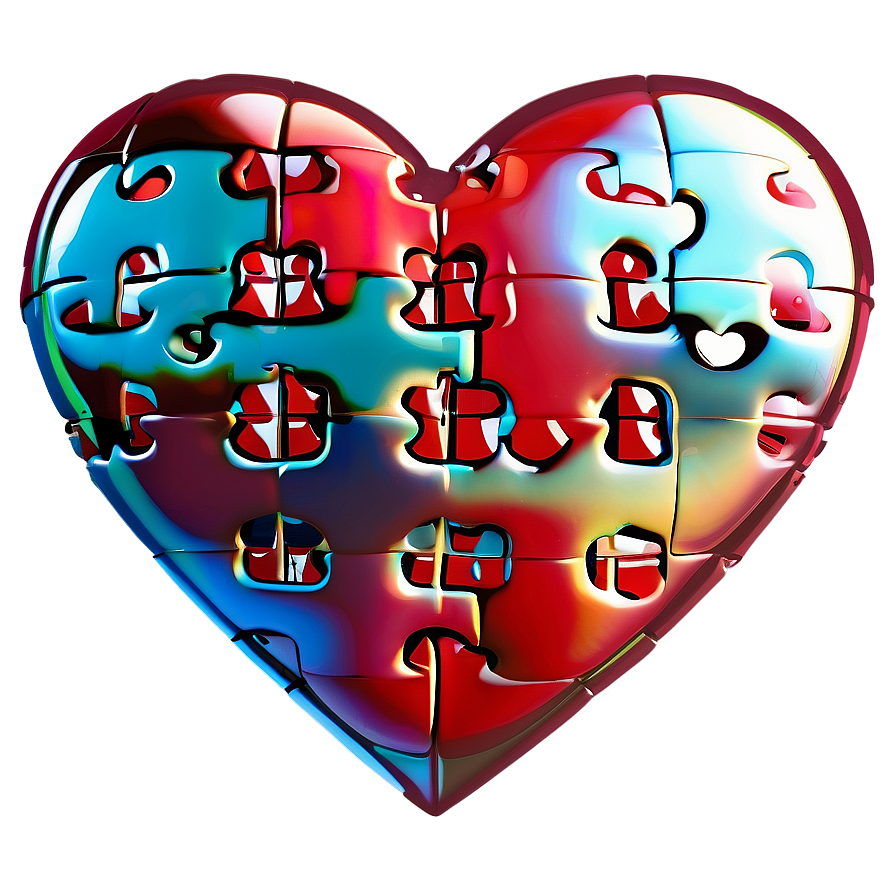 Heart Puzzle Emoji Transparent Design 51 PNG image