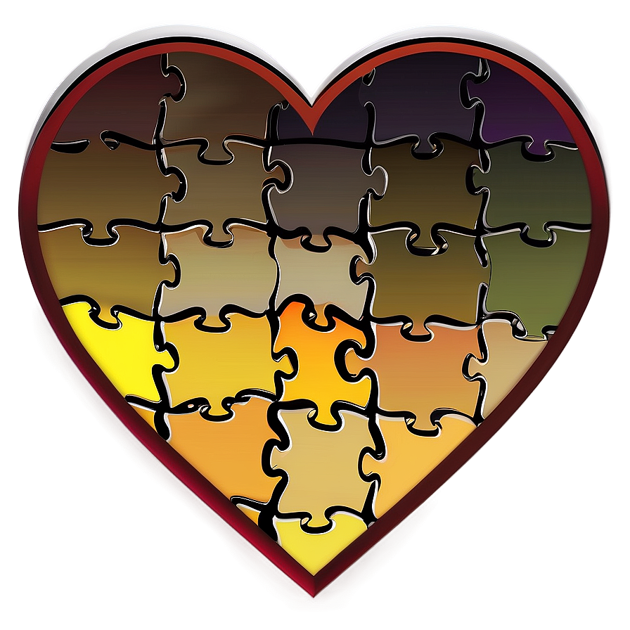 Heart Puzzle Piece Clipart Png 85 PNG image