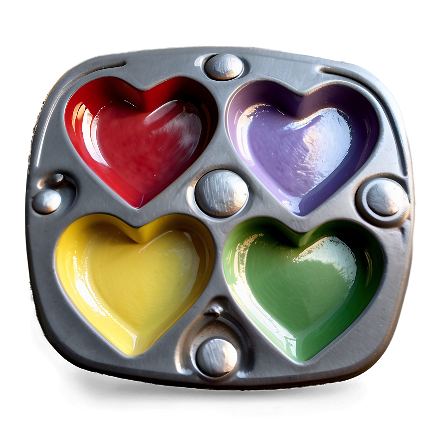 Heart-shaped Art Palette Png Dmr PNG image