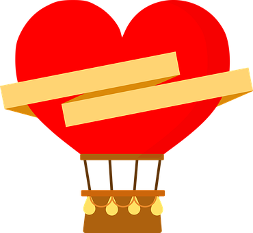 Heart Shaped Balloon Graphic PNG image