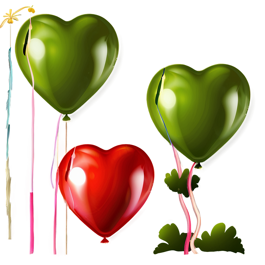 Heart Shaped Balloons Png 05042024 PNG image