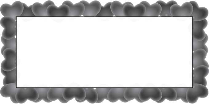 Heart Shaped Black Frame PNG image