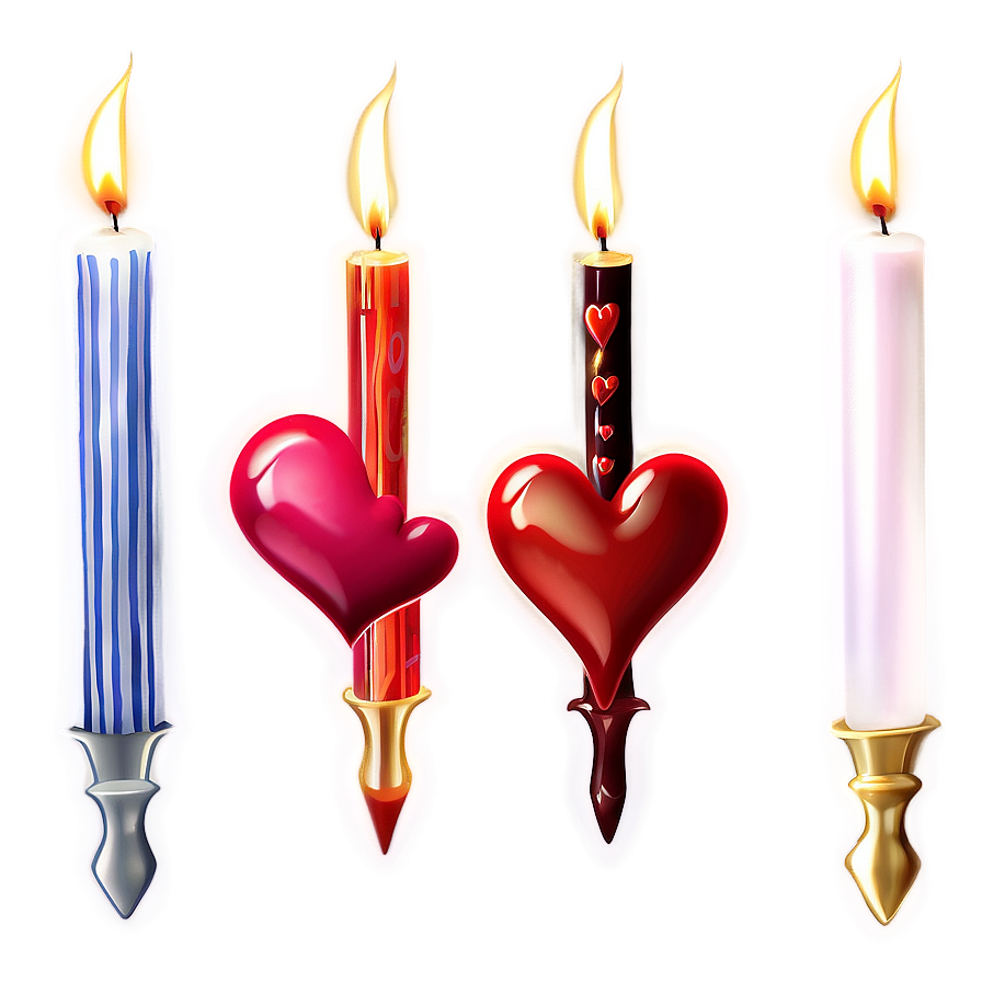 Heart Shaped Candle Png Uxl PNG image