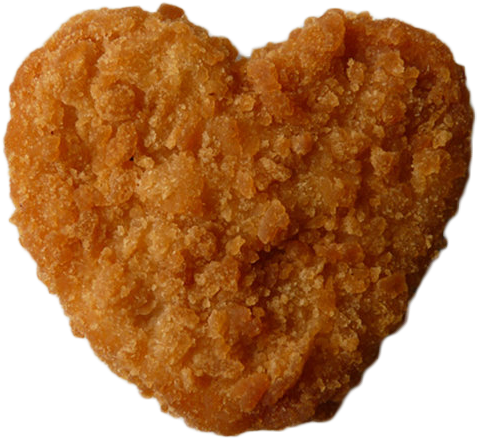 Heart Shaped Chicken Nugget PNG image