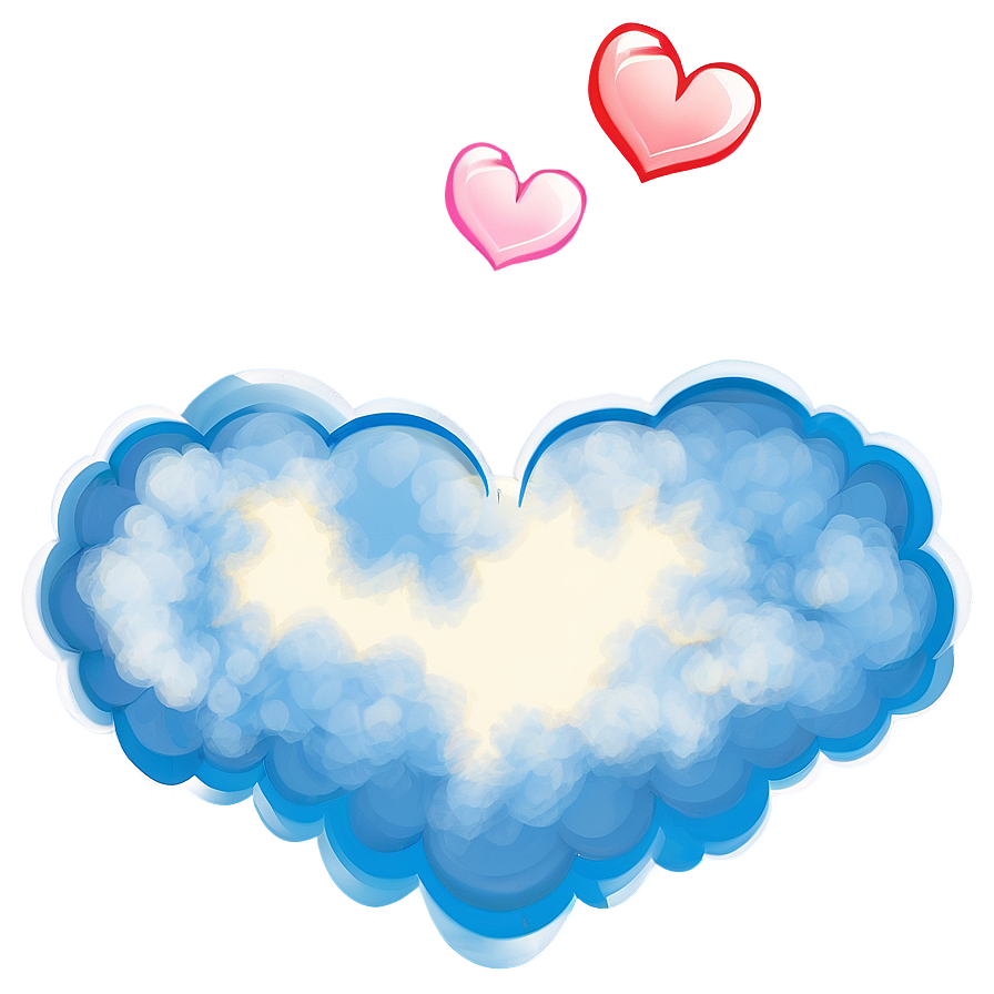 Heart-shaped Cloud Png 30 PNG image