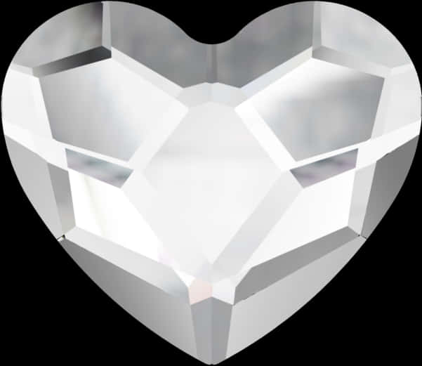 Heart Shaped Crystal Facet Design PNG image