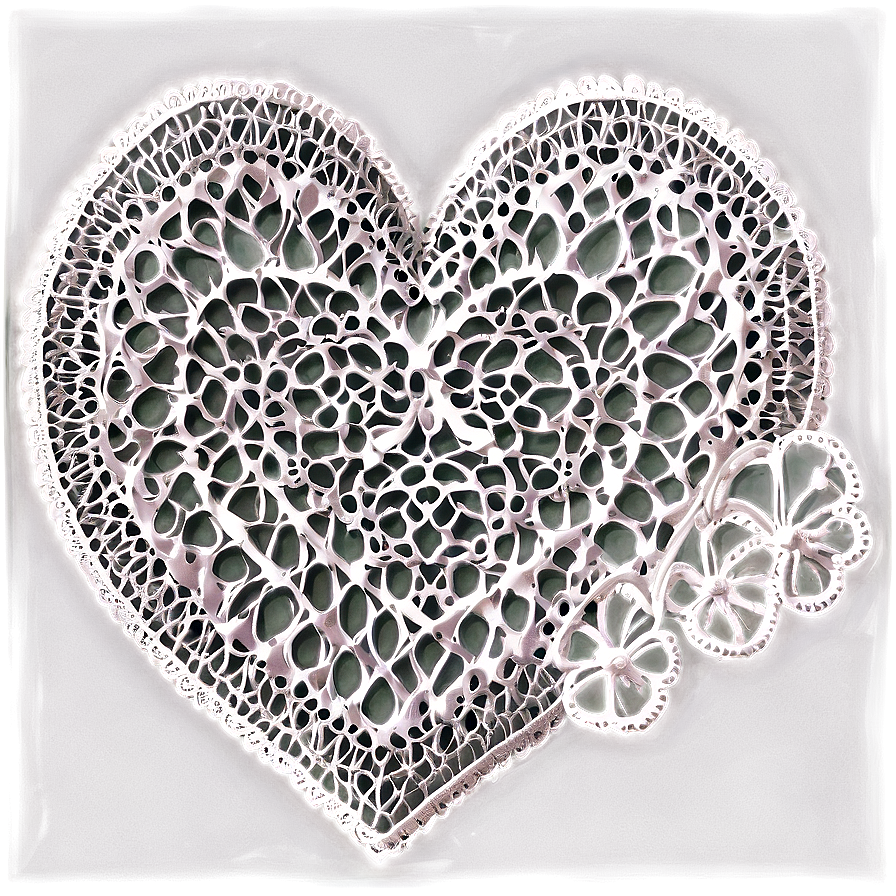 Heart-shaped Doily Png 06122024 PNG image