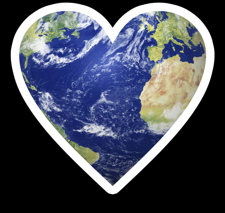 Heart Shaped Earth Love Planet PNG image