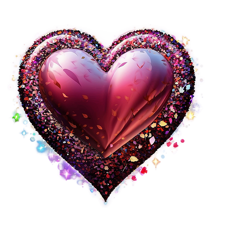 Heart Shaped Glitter Png 63 PNG image