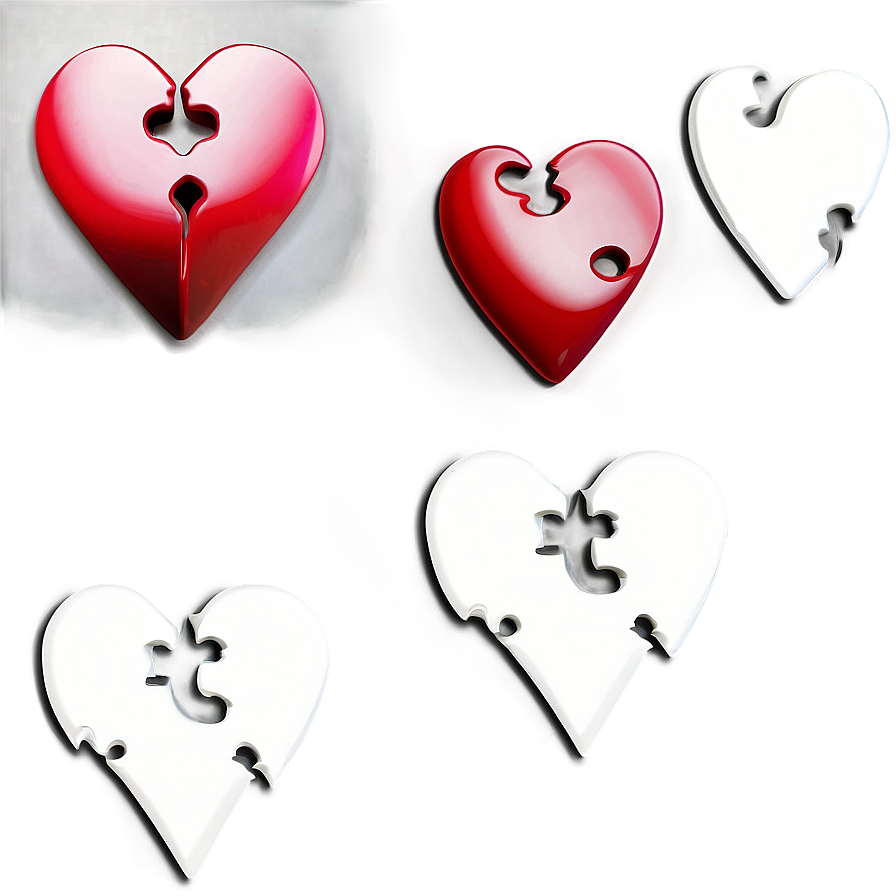 Heart Shaped Jigsaw Png 45 PNG image