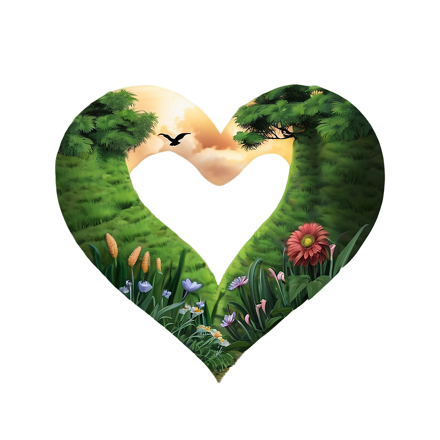 Heart Shaped Landscape Png 32 PNG image