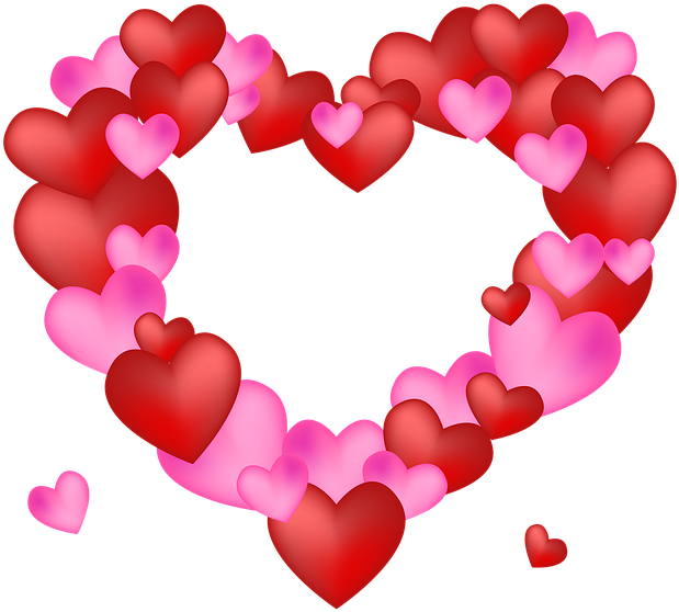 Heart Shaped Love Frame PNG image