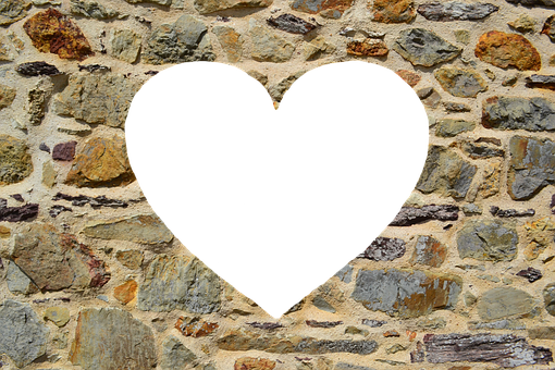 Heart Shaped Opening Stone Wall PNG image