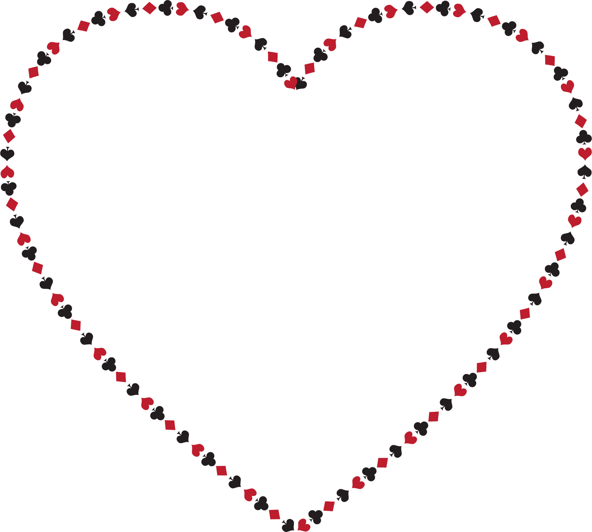 Heart Shaped Outline Design PNG image