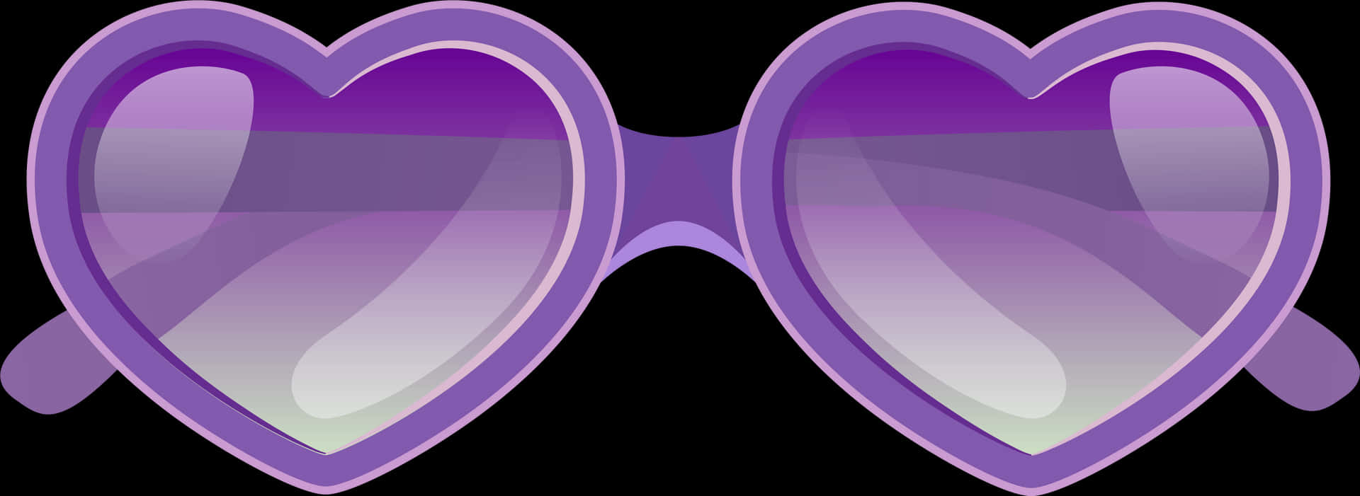 Heart Shaped Purple Sunglasses PNG image