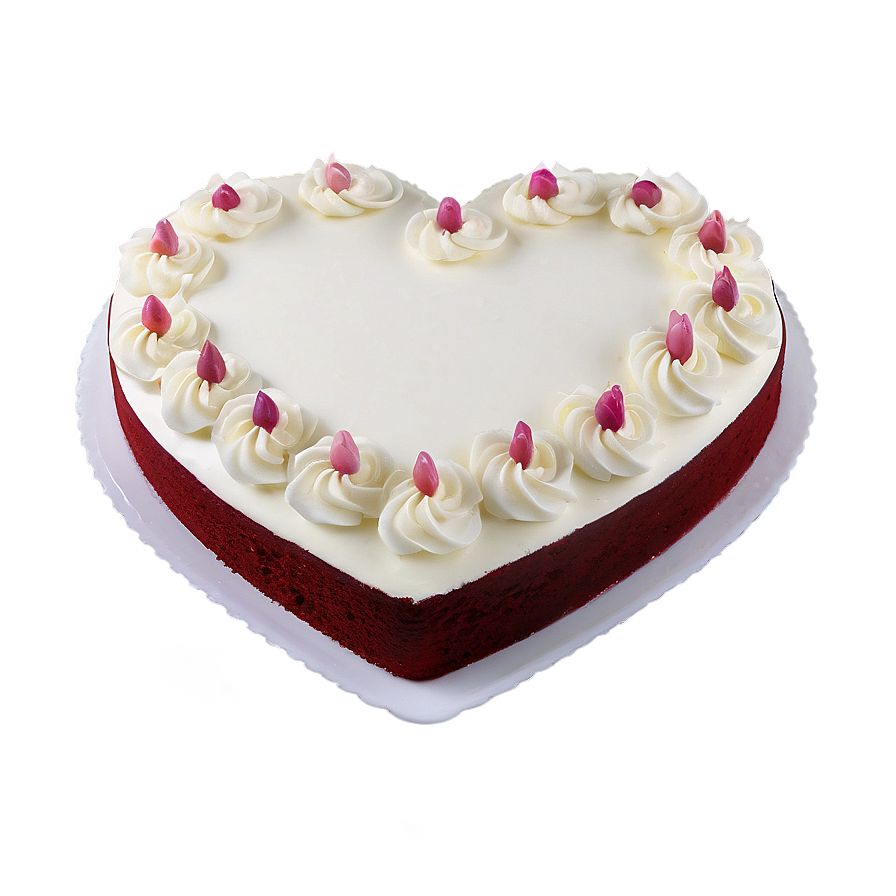 Heart-shaped Red Velvet Cake Png 22 PNG image