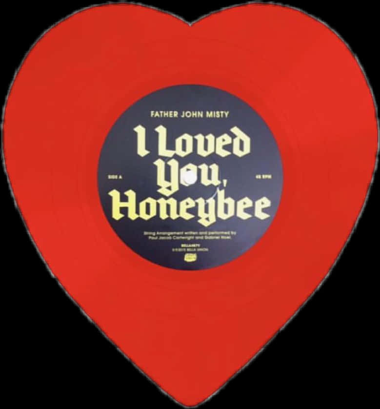 Heart Shaped Vinyl Record PNG image