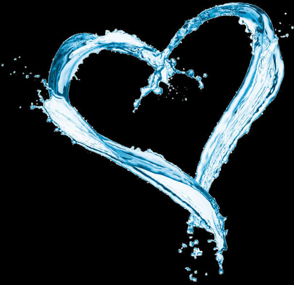 Heart Shaped Water Splash PNG image