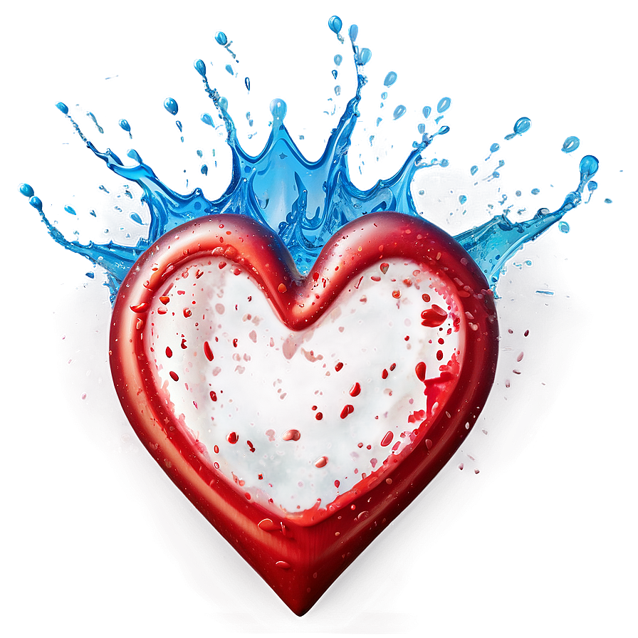 Heart Splash Overlay Png 37 PNG image