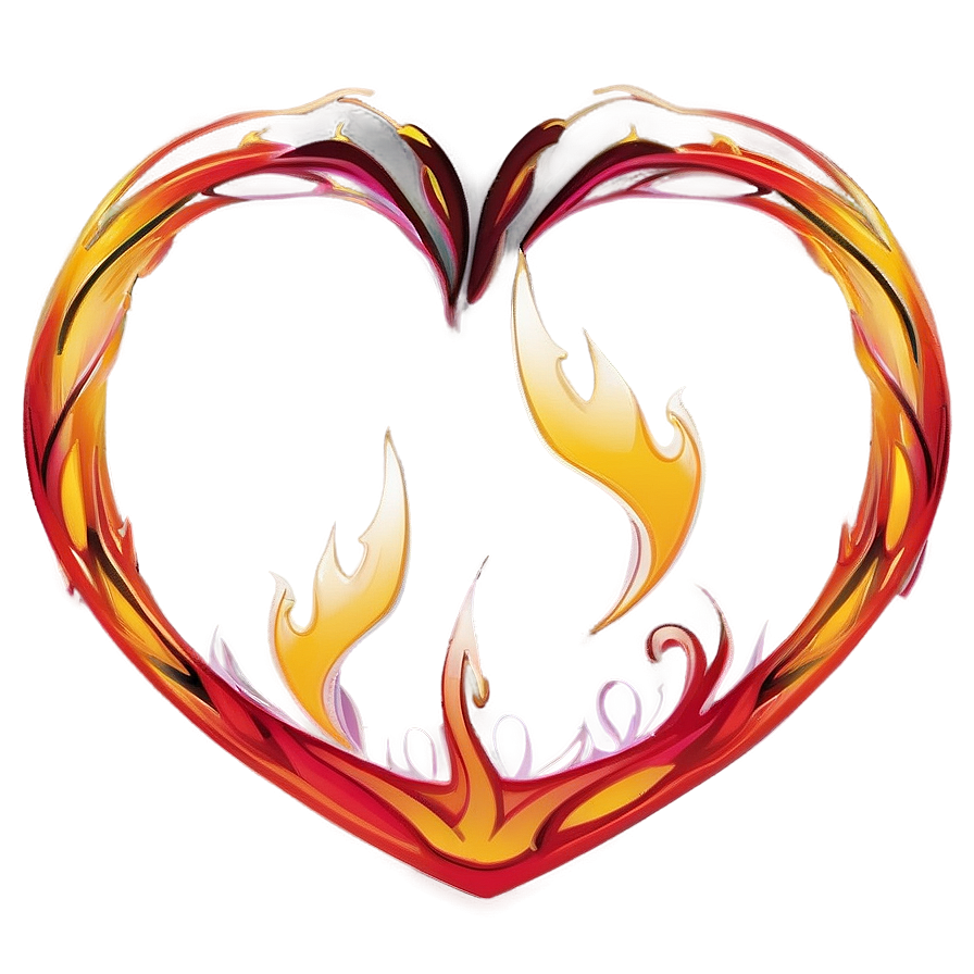 Heart Vector With Flames Png 06132024 PNG image