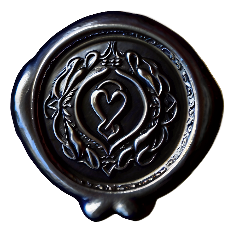 Heart Wax Seal Png 06132024 PNG image