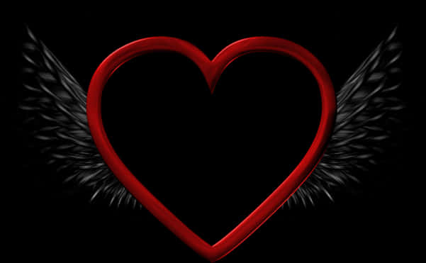 Heart With Wings_ Artistic Representation PNG image