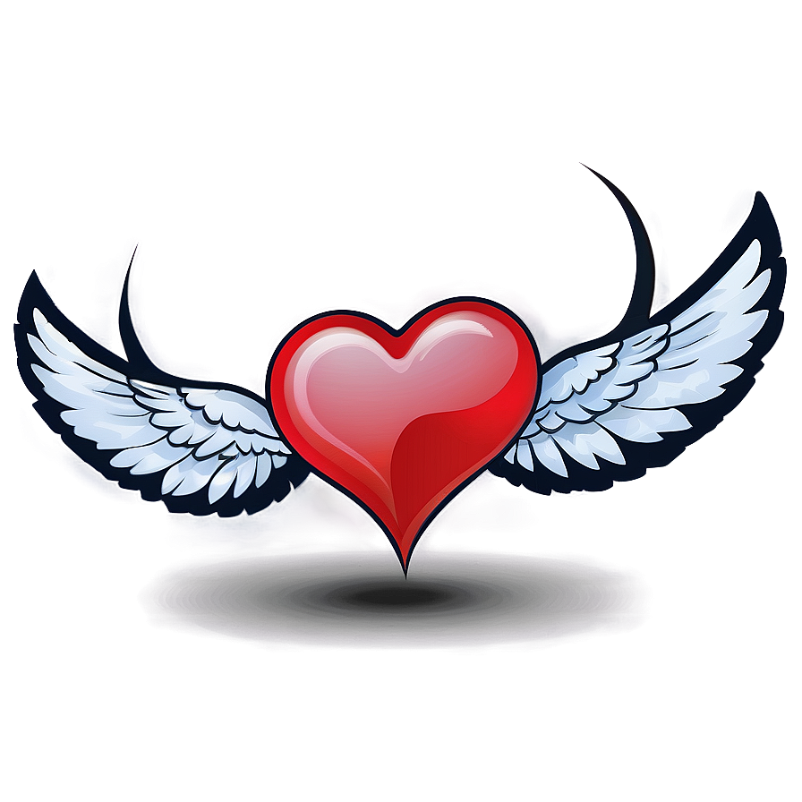 Heart With Wings Clipart Png 06132024 PNG image