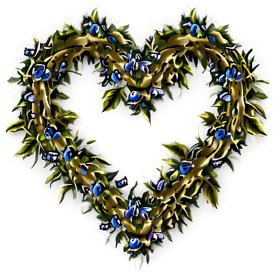 Heart Wreath Overlay Png 06282024 PNG image