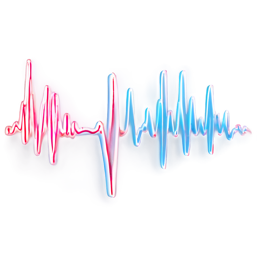 Heartbeat Line With Glitch Effect Png Fkc PNG image