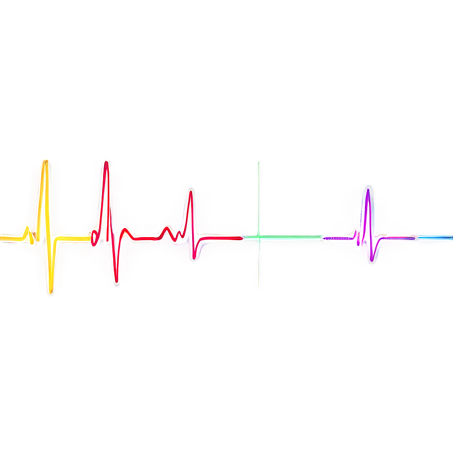 Heartbeat Line With Gradient Color Png 06292024 PNG image